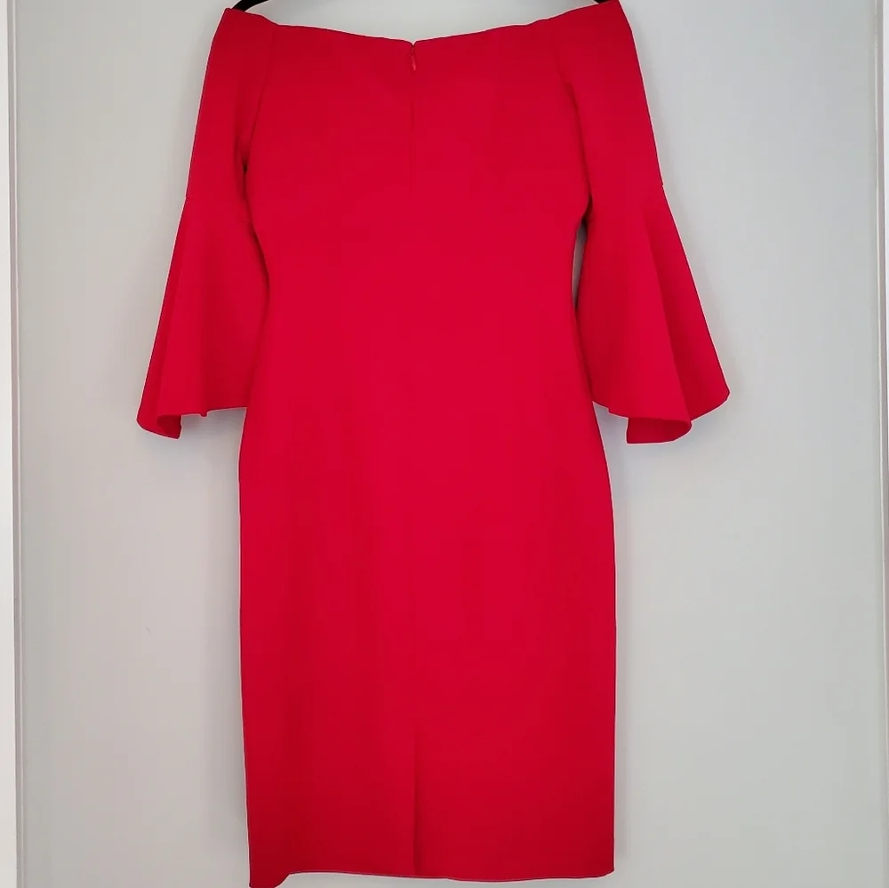 Chelsea 28 Off the Shoulder Red Dress - Picture 2 of 11